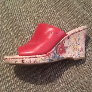 BOC Born Concept Dianna Leather Wedge Sandals